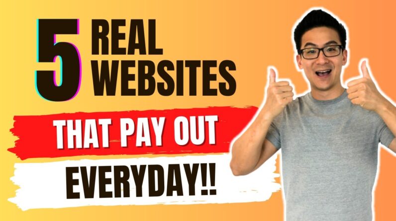 5 Real Websites That Will Payout Everyday! (Easy Work From Home For Beginners)...